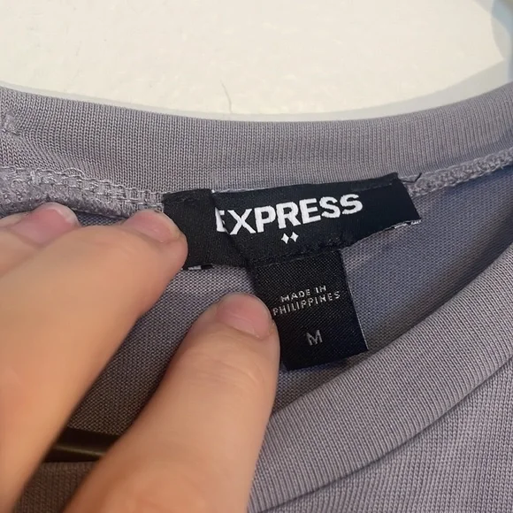 Express | Light Grey Short Sleeve Romper - Picture 5 of 5